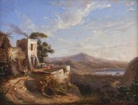 Veduta del lago Fusaro, 1850