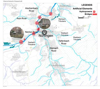 Artificial Elements that blocked river permeability