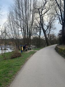 Cycling and Walking Path at Neckar Riversides