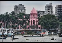 The Ahsan Manzil (Pink Palace) above the Buriganga River, Dhaka, Bangladesh