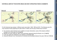 Historical Maps Showing water way chang and growing urbanization